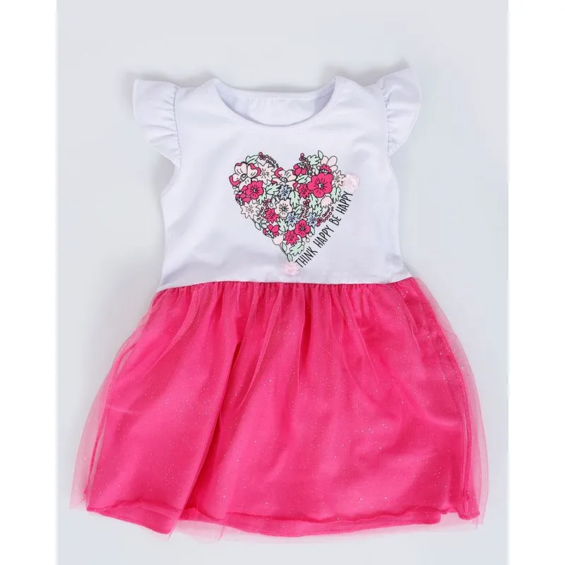 Vestido Bebê Coração Tule Branco 3