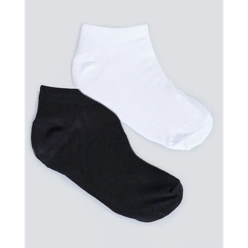 Kit Meia Feminina 2 Pares Cano Curto Branco Preto 34 A 39