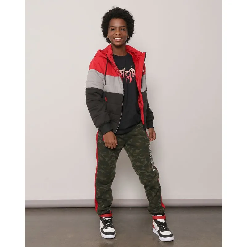 Calça Moletom Juvenil Camuflada Jogger Verde 10