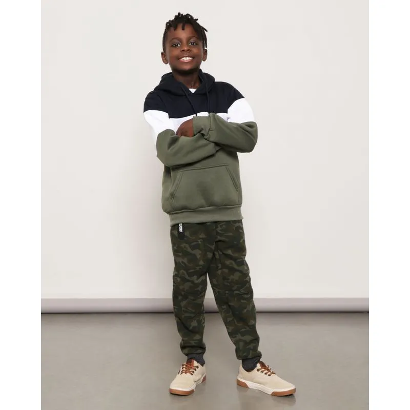 Calça Moletom Infantil Camuflado Verde 6