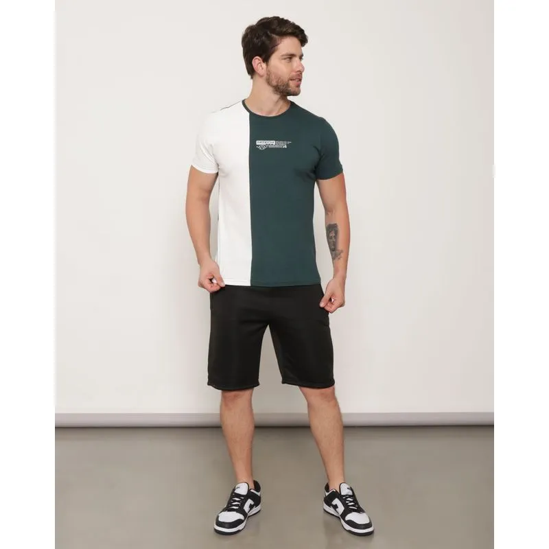 Bermuda Moletom Masculina Bolso Selado Preto M