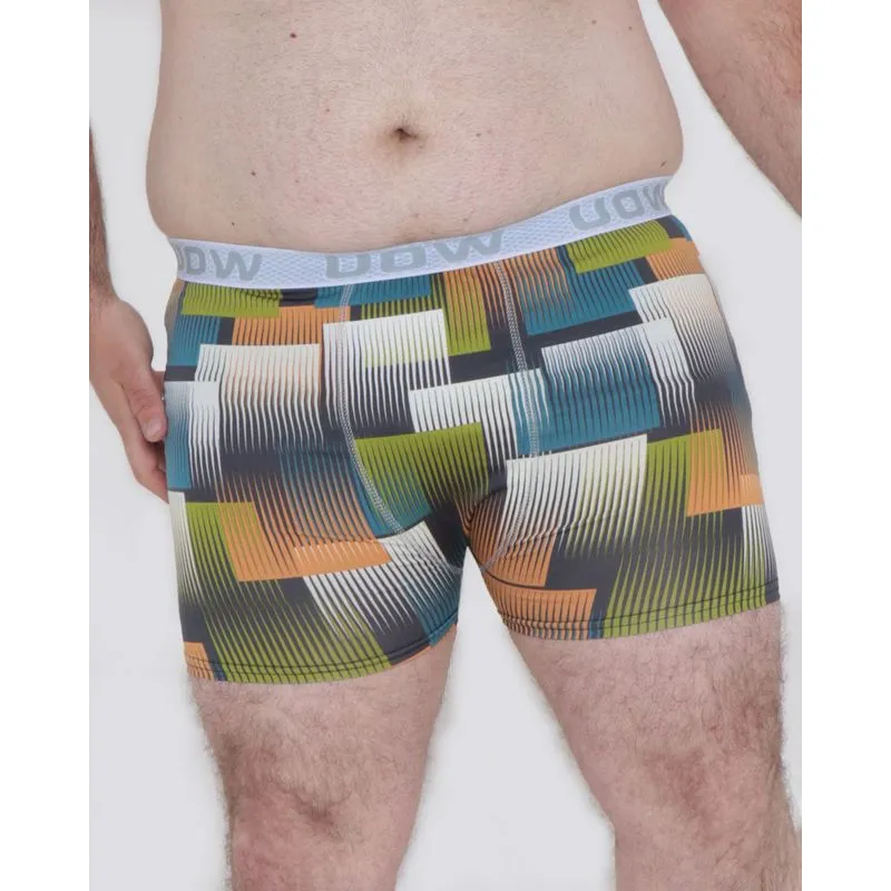 Cueca Plus Size Boxer Microfibra Geométrico Preta G2