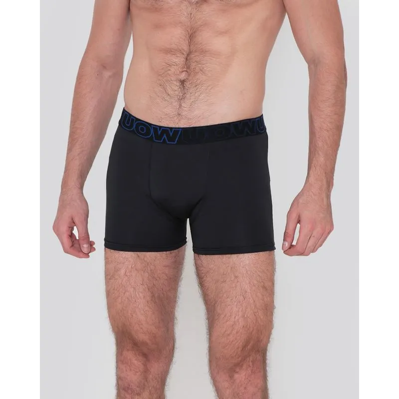 Cueca Boxer Microfibra Detalhe Azul Preta G