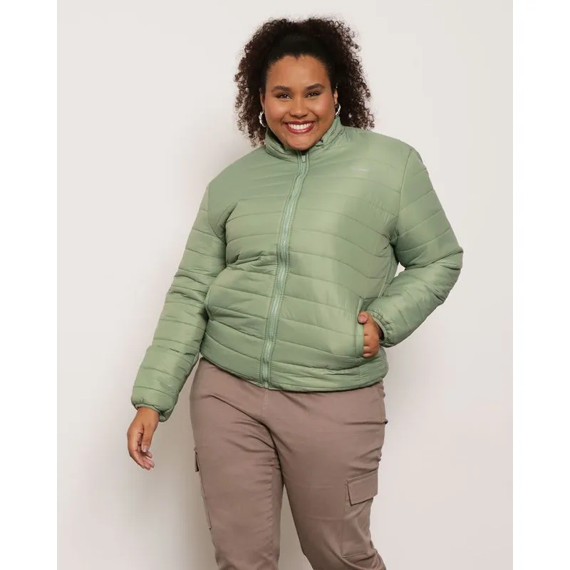 Jaqueta Plus Size Feminina Puffer Verde G2