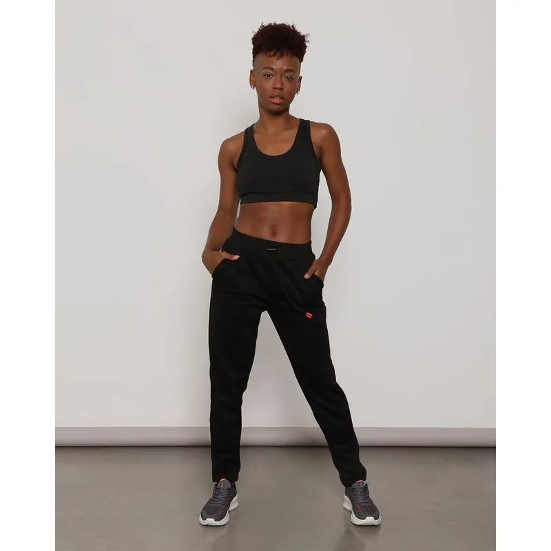 Calça Moletom Feminina Fitness Fitter Preta P
