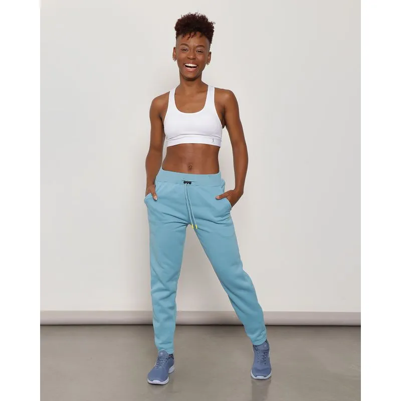 Calça Moletom Feminina Fitter Fitness Azul M