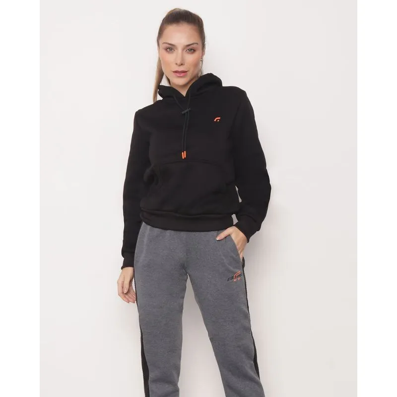 Blusão Moletom Feminino Fitness Fitter Preto M