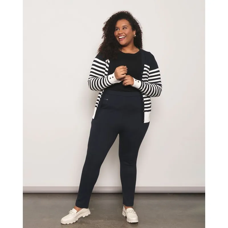 Calça Legging Plus Size Feminina Montaria Unique Marinho G1
