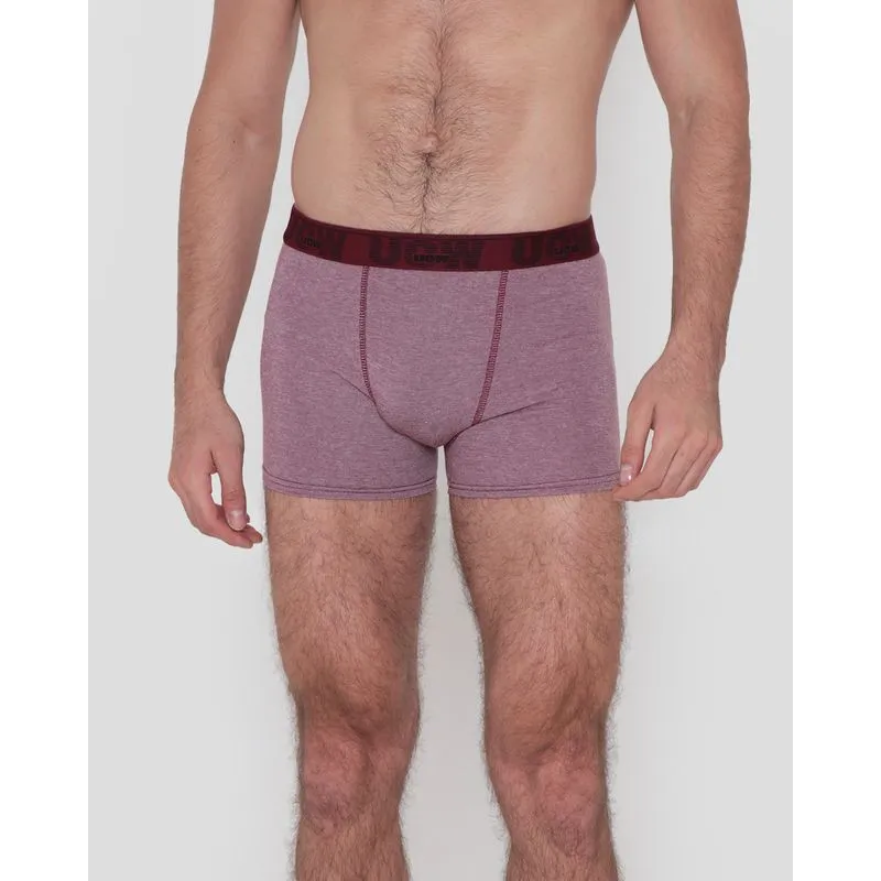 Cueca Boxer Microfibra Mescla Vinho GG