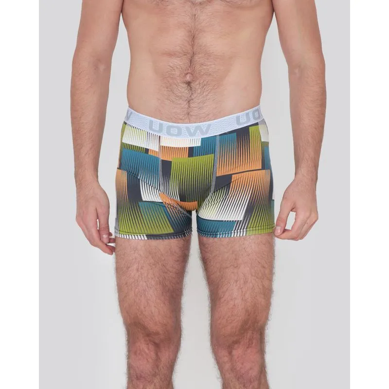 Cueca Boxer Microfibra Estampada Verde G