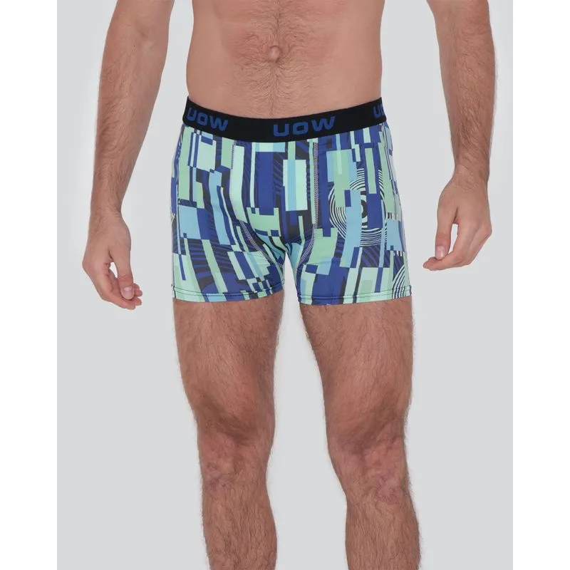 Cueca Boxer Microfibra Estampa Geométrica Marinho M