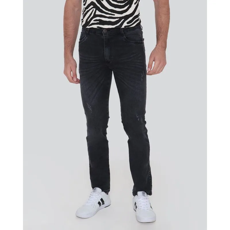 Calça Jeans Masculina Slim Preta 44