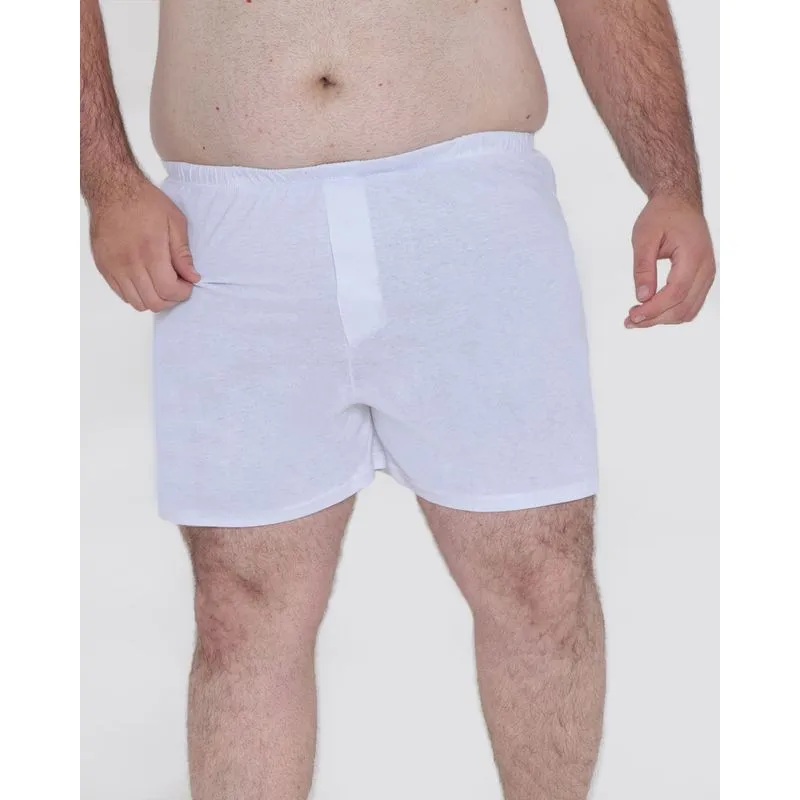 Samba Canção Plus Size Lisa Algodão Branco G3