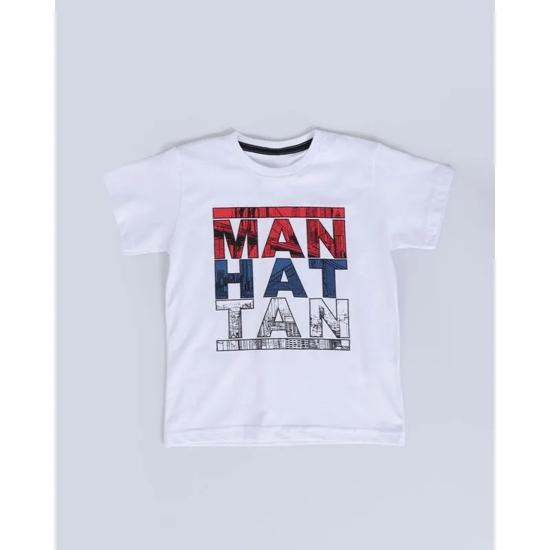 Camiseta Bebê Estampa Manhattan Branca 3