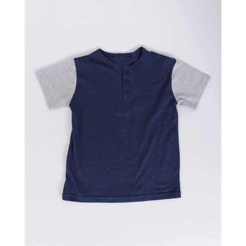 Camiseta Bebê Botão Botonê Marinho 1