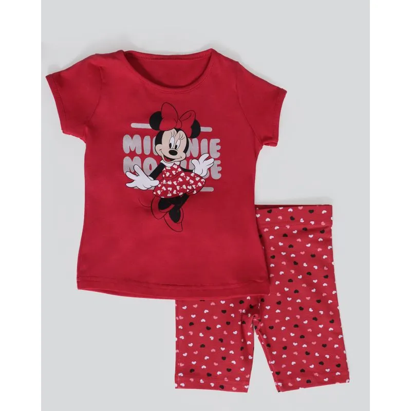 Conjunto Bebê Estampa Minnie Disney Vermelho 2