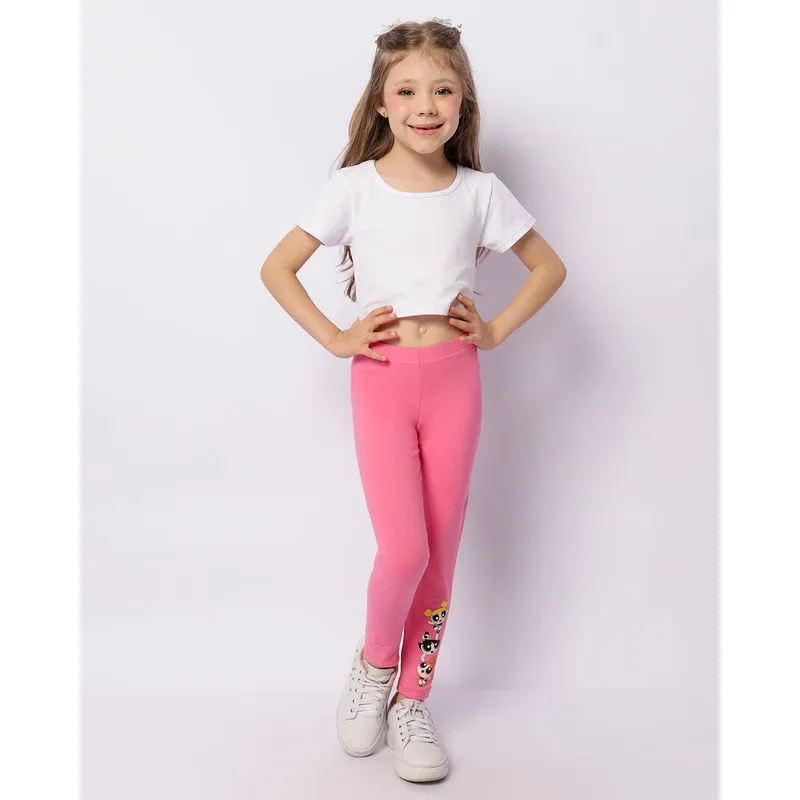 Calça Legging Infantil As Meninas Superpoderosas Rosa 8