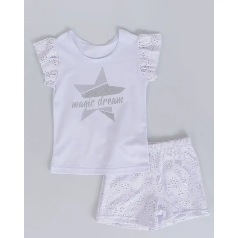 Conjunto Bebê Laise Estampa Magic Dream Branco 1