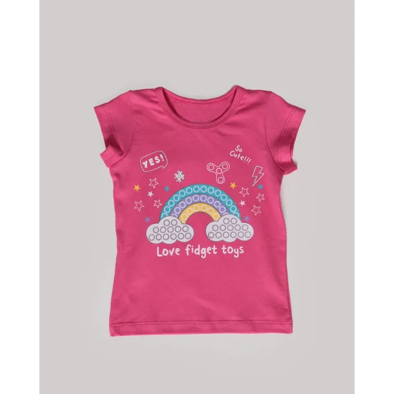 Blusa Bebê Estampa Pop It Rosa Médio 2