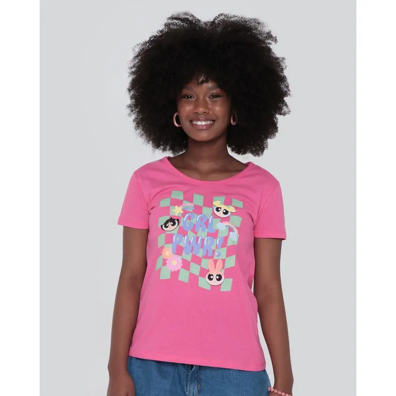 Blusa Juvenil As Meninas Super Poderosas Rosa 10
