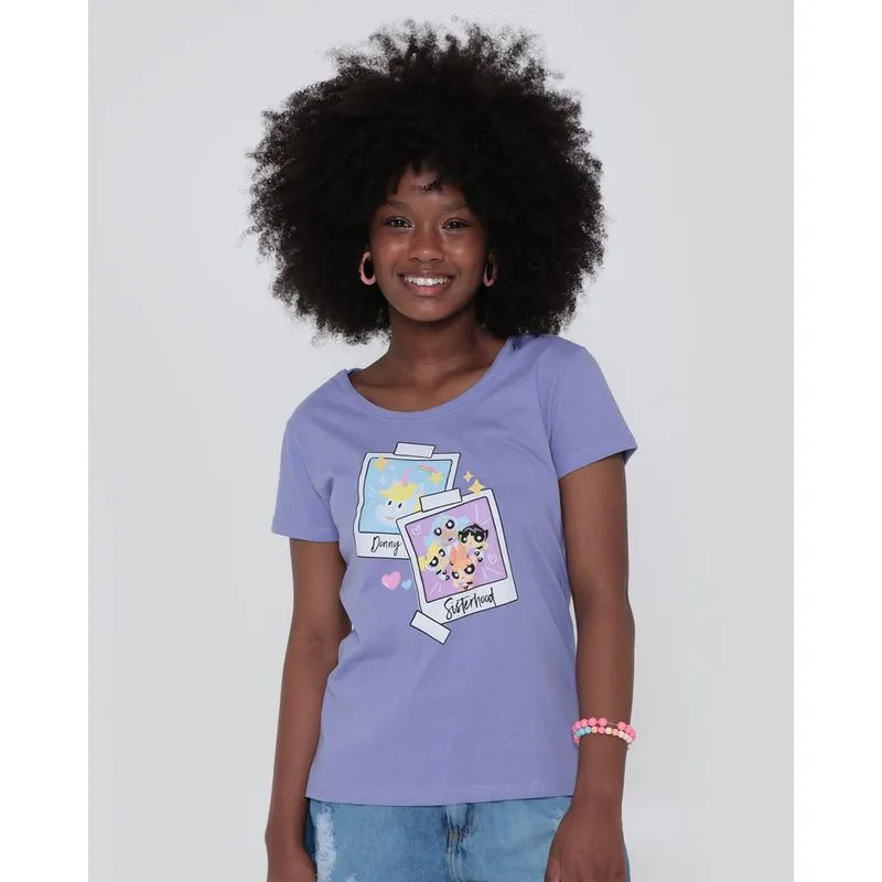 Blusa Juvenil As Meninas Superpoderosas Roxa 12