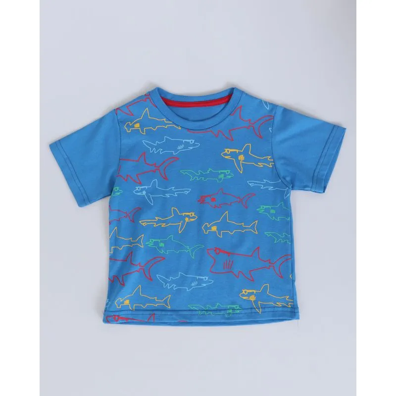 Camiseta Bebê Tubarão Azul 2