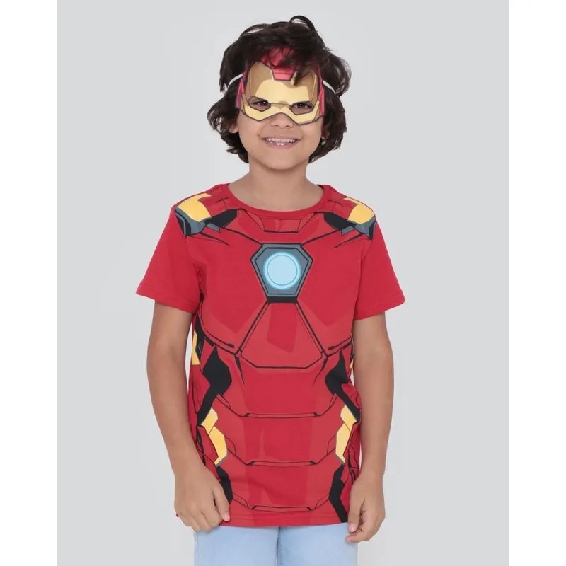 Camiseta Infantil Homem De Ferro Marvel Vermelha 10