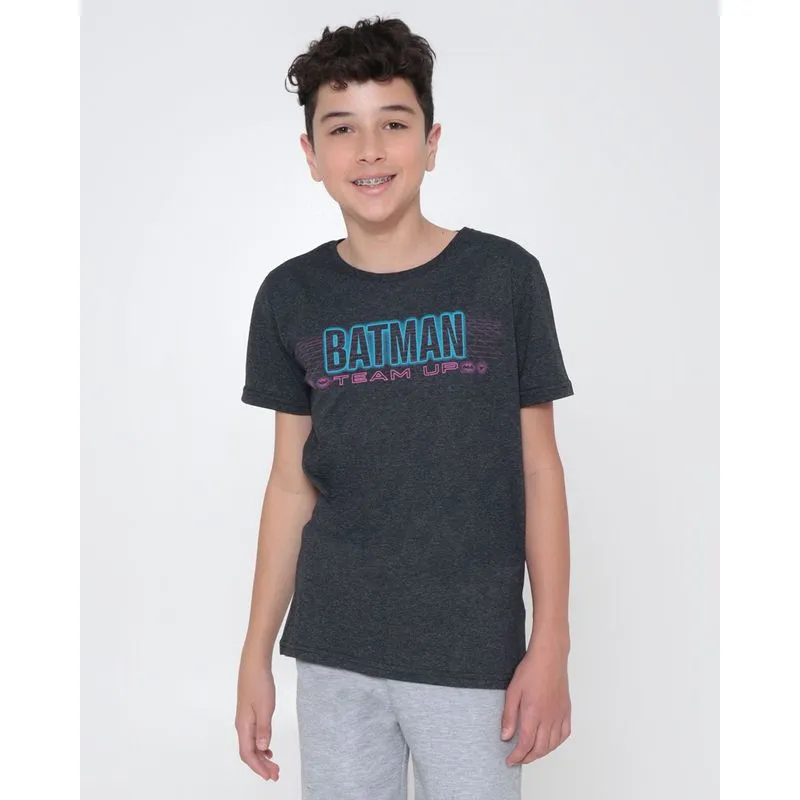 Camiseta Juvenil Batman Cinza 10