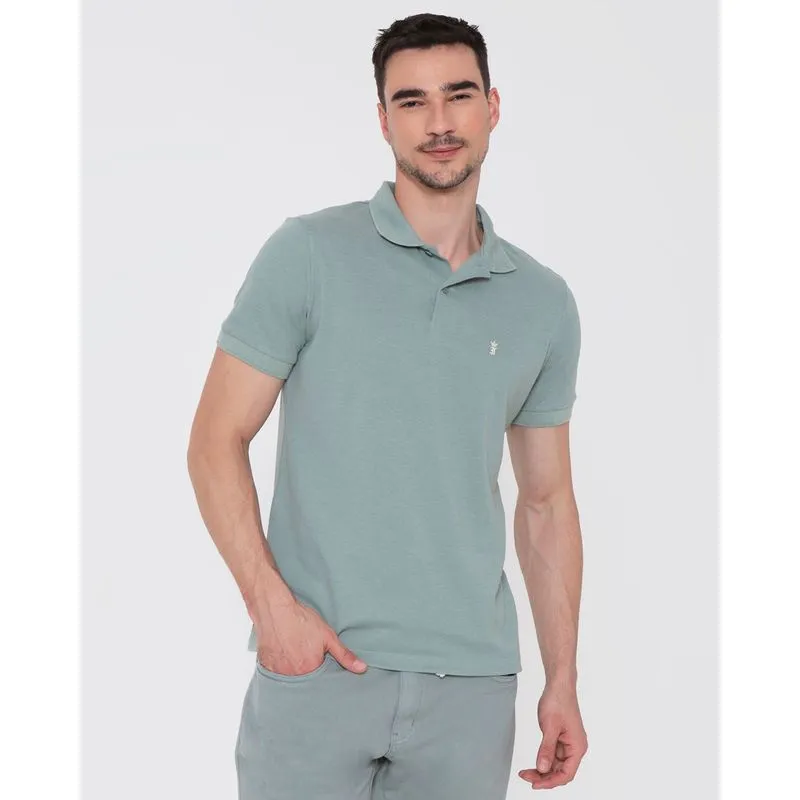 Polo Masculina Piquet Básica Verde Claro P