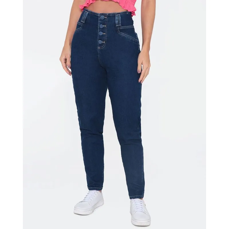 Calça Jeans Feminina Skinny Sawary Azul 36