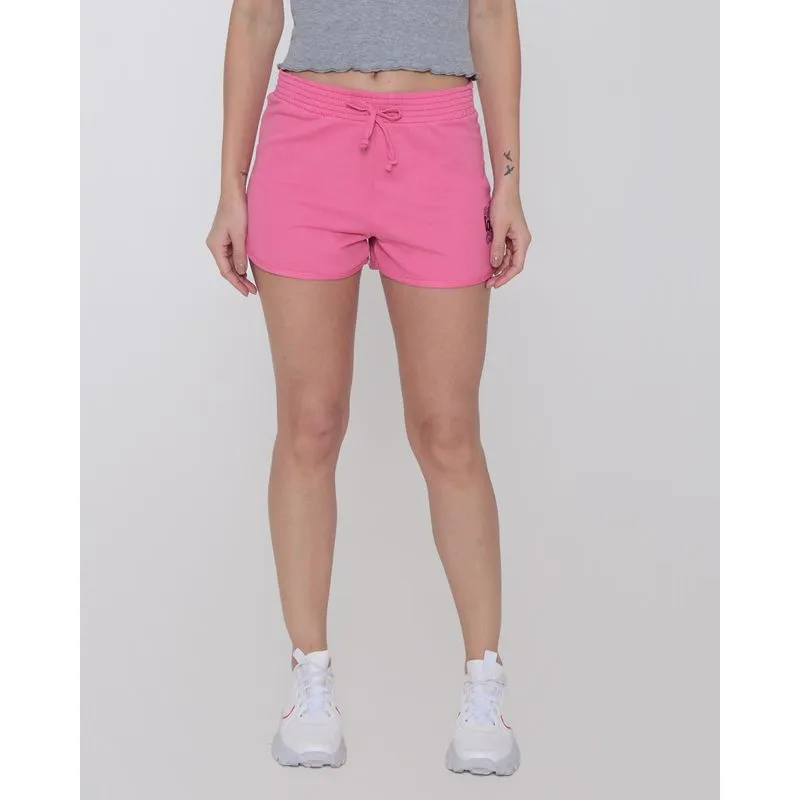 Short Feminino Moletinho Bordado Rosa GG