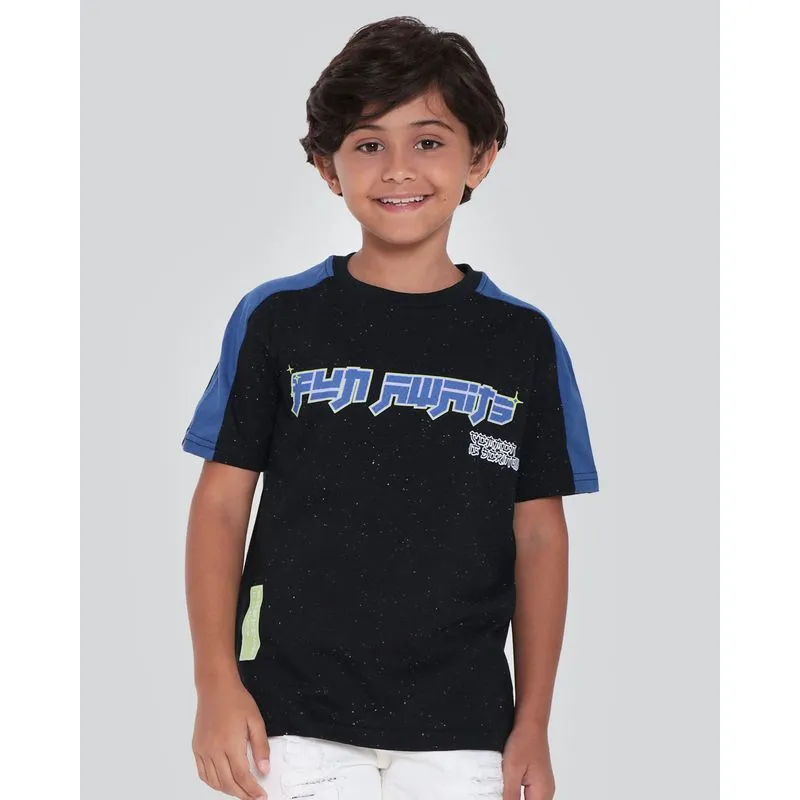 Camiseta Infantil Estampa Japonesa Botonê Preto 8
