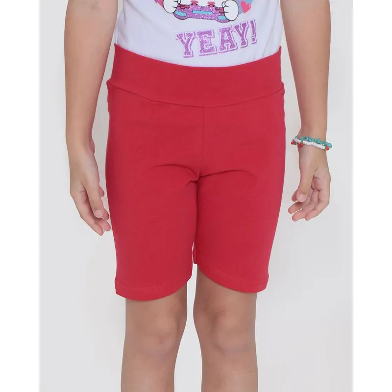 Bermuda Juvenil Lisa Ciclista Vermelho 16