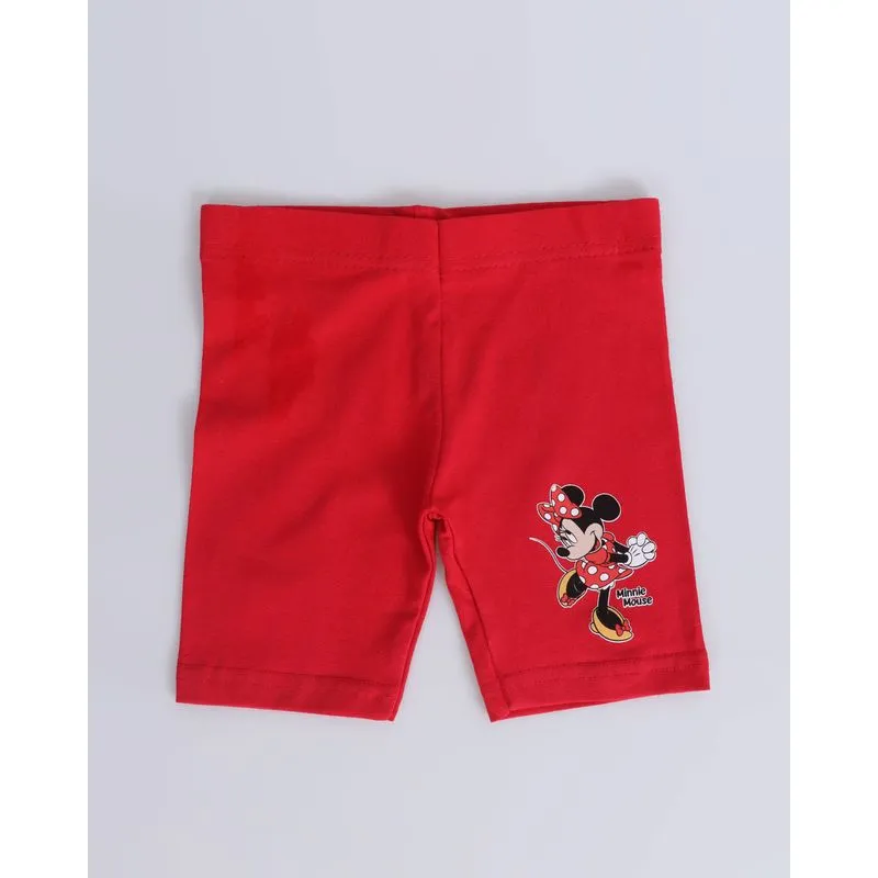 Bermuda Ciclista Bebê Minnie Mouse Disney Vermelho 3