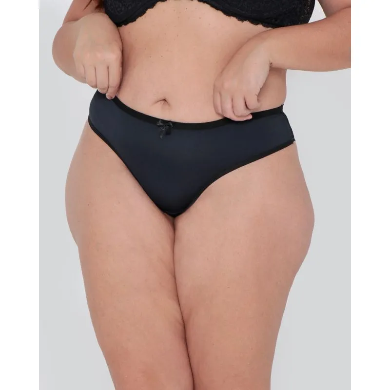 Calcinha Feminina Plus Size Fio Renda Preta M