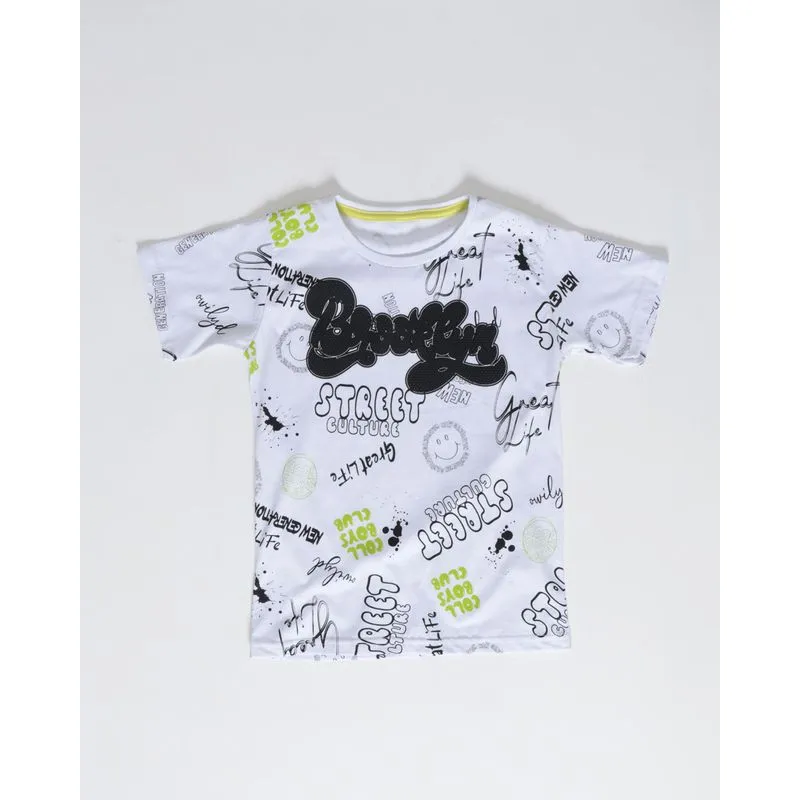Camiseta Infantil Estampa Cultura De Rua Branca 10
