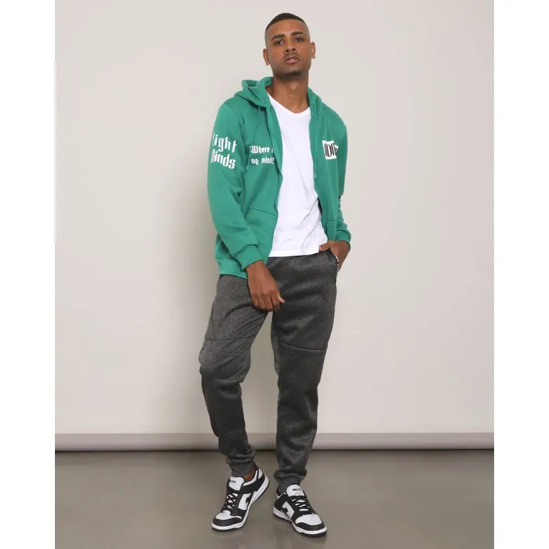 Calça Masculina Helanca Jogger Com Zíper Cinza P