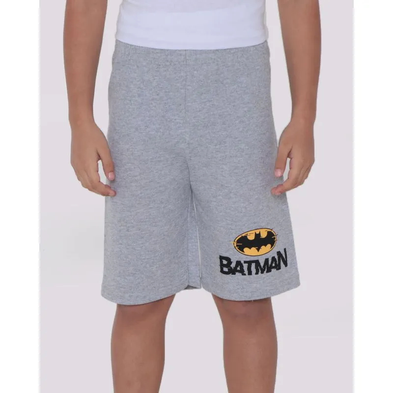 Bermuda Moletinho Infantil Liga da Justiça Batman Cinza 10
