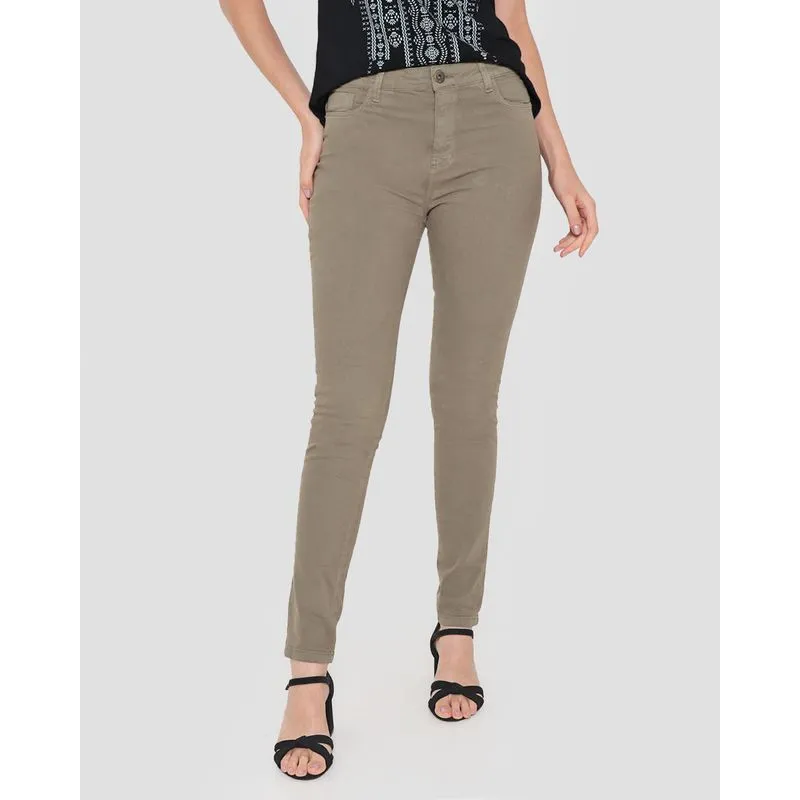 Calça Sarja Feminina Skinny Verde 42