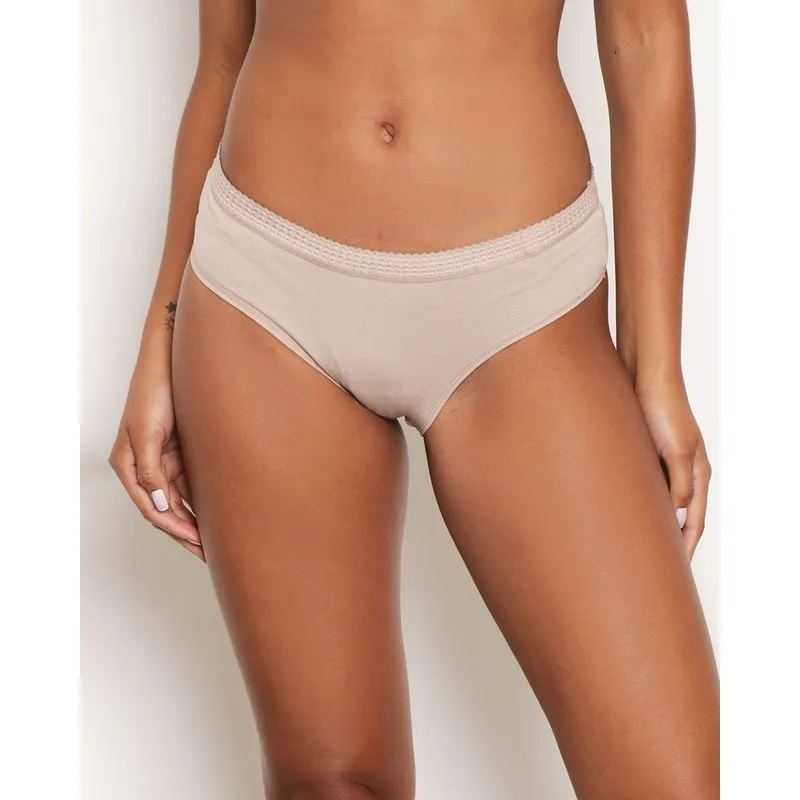 Calcinha Feminina Biquíni Bege M