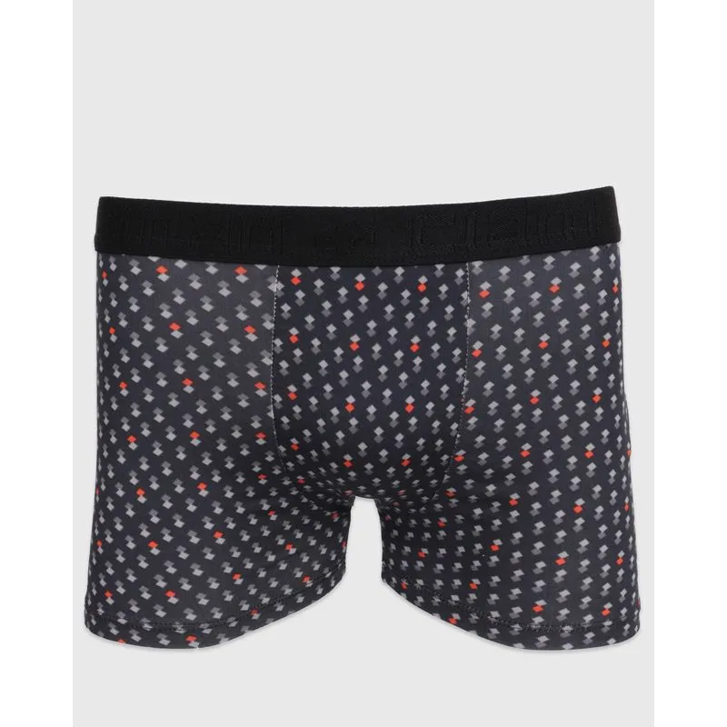 Cueca Boxer Juvenil Microfibra Estampada Preta 16