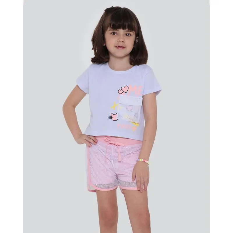 Conjunto Infantil Telado Rosa Claro 8