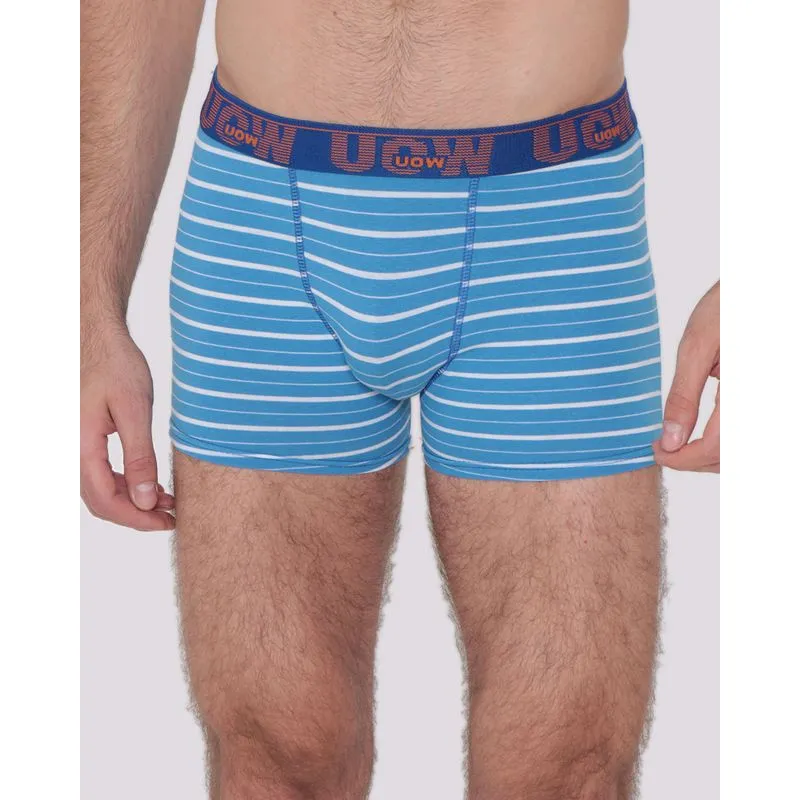 Cueca Boxer Masculina Listrada Azul GG