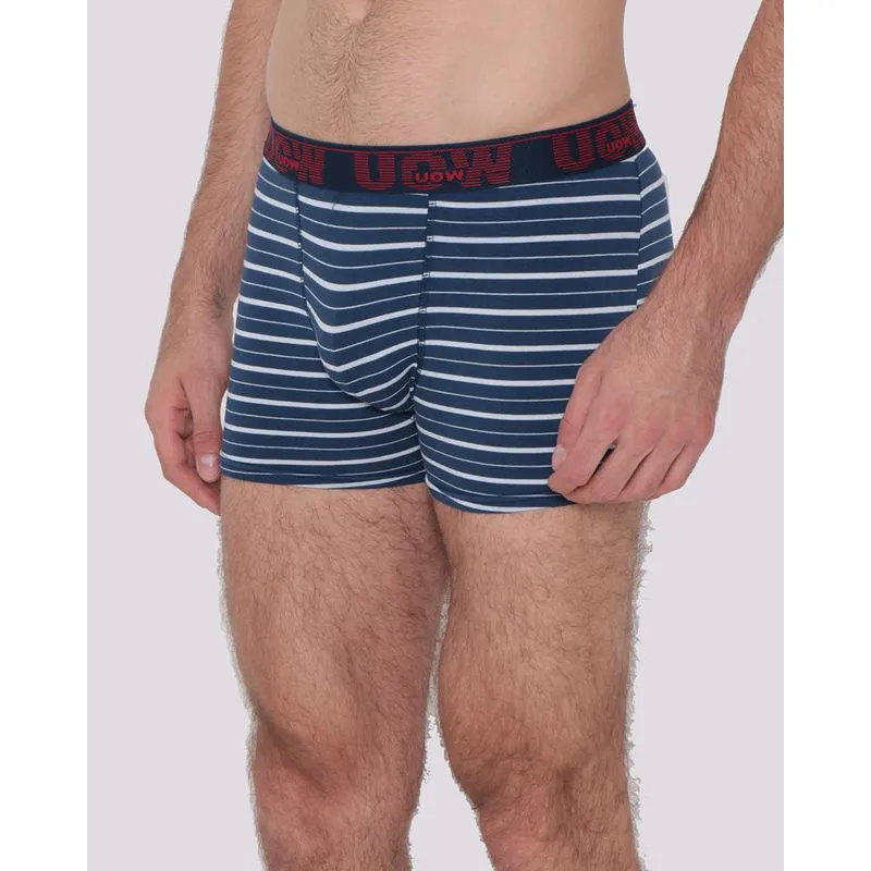 Cueca Boxer Masculina Listrada Marinho G