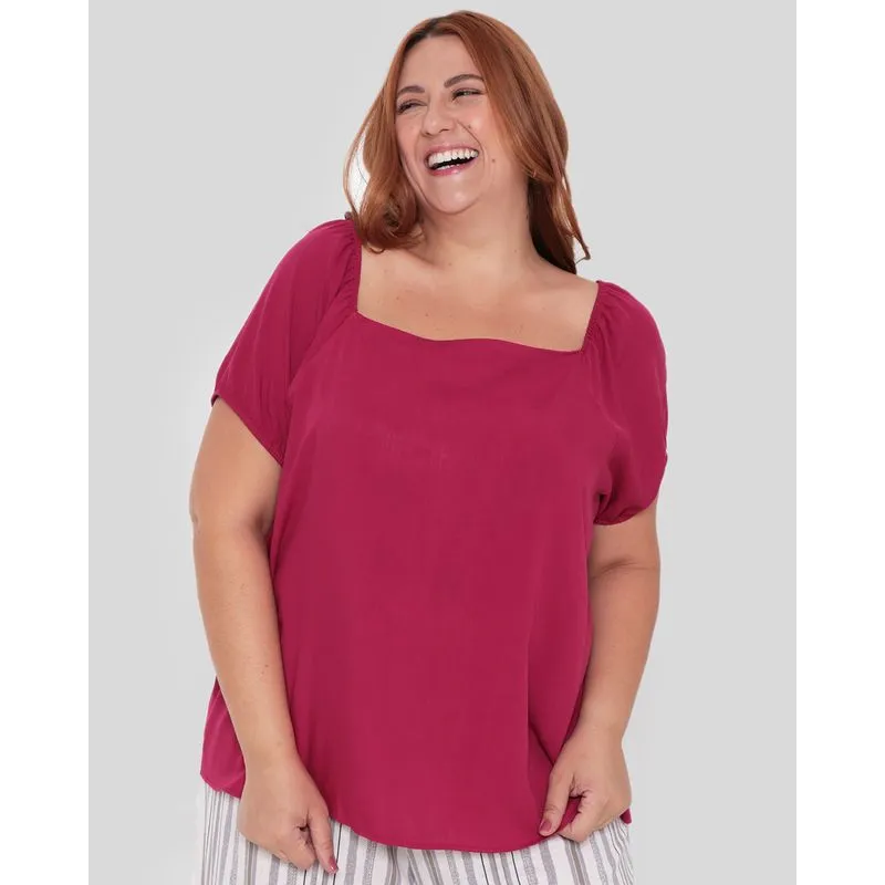 Blusa Plus Size Rosa Escuro G3