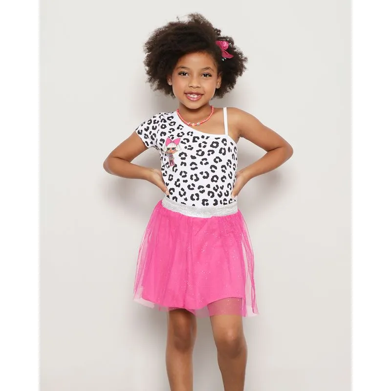 Conjunto Infantil LOL Suprise Com Tiara Brinde Branco 10