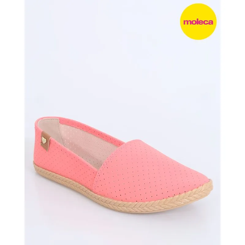 Sapatilha Alpargata Nobuck Elegance Moleca Rosa Claro 37