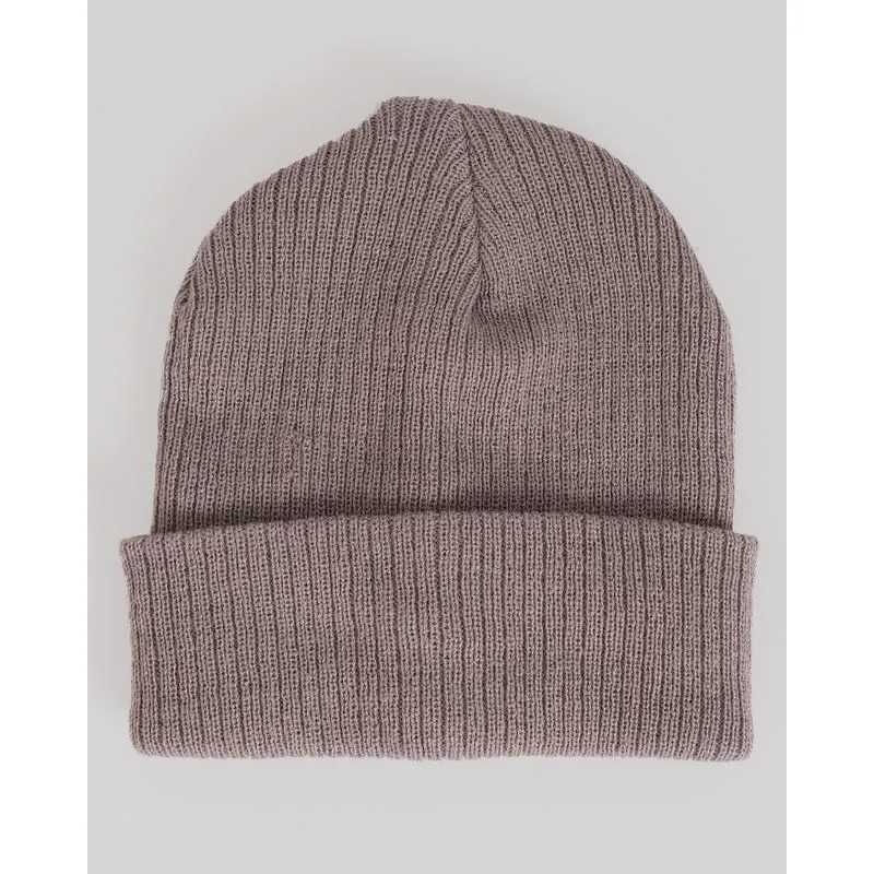Gorro Básico Masculino Tricô Canelado Cinza Médio UN