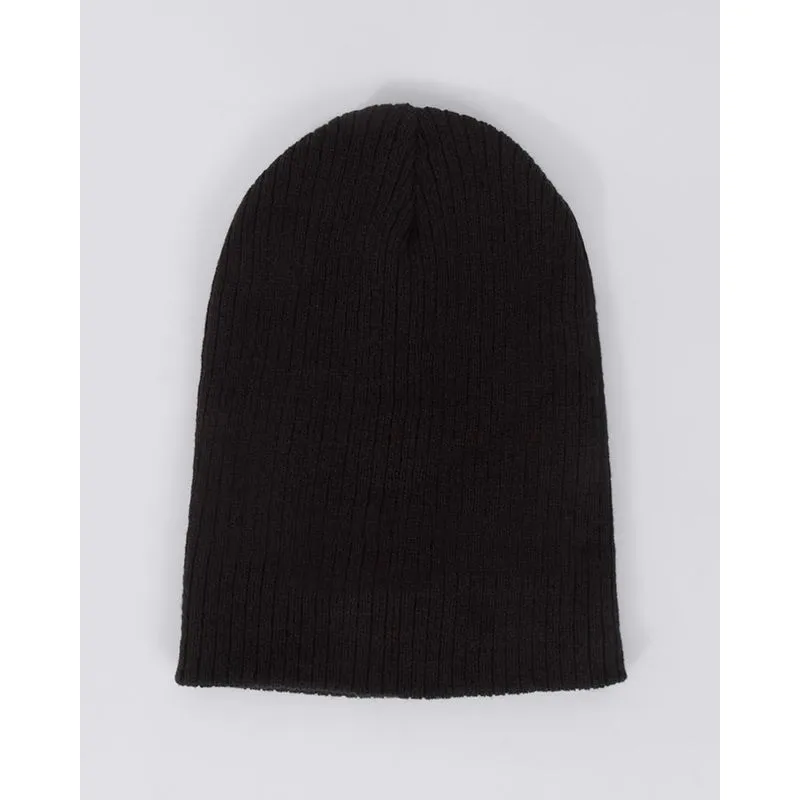 Gorro Básico Masculino Tricô Canelado Preto UN