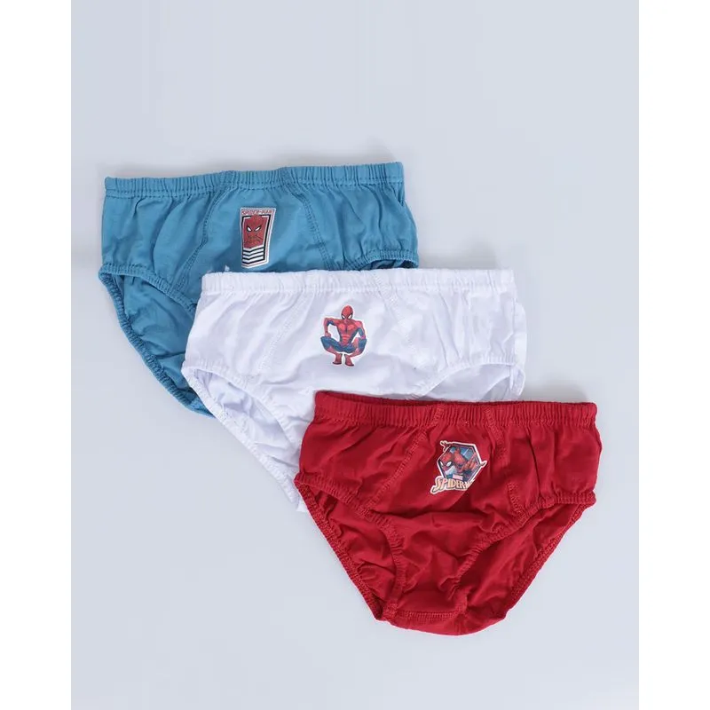 Kit 3 Cuecas Slip Infantil Homem Aranha Marvel Vermelha 6